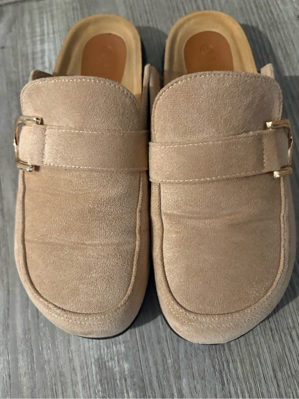 Women’s Suede Slip-On Loafers in Taupe